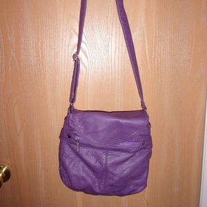 Cross body purple purse